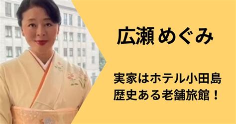 広瀬めぐみ 実家|広瀬めぐみ議員の実家はホテル小田島！経歴・学歴（。